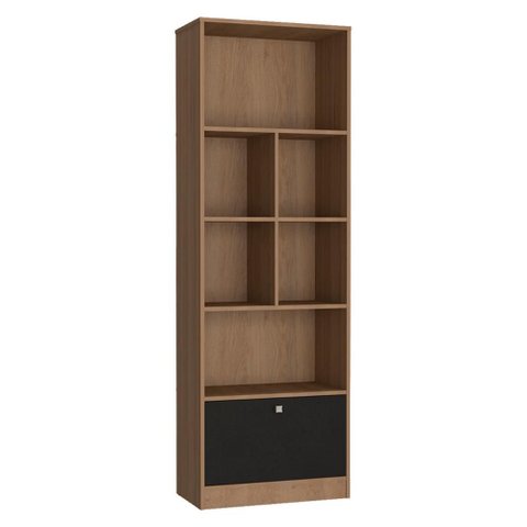 Estante Livreiro 4 Prateleiras 180x60 B37 Mell Preto Novam
