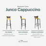 Kit 2 Banquetas 80cm para Balcão Ilha Bancada Área Gourmet Encosto em Junco Banco Itagold - 3