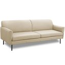 Ver imagem 2 de Sofá 3 Lugares para Sala Living Pés Industrial 220cm Nunno L06 Couro Bege Areia - Lyam Decor