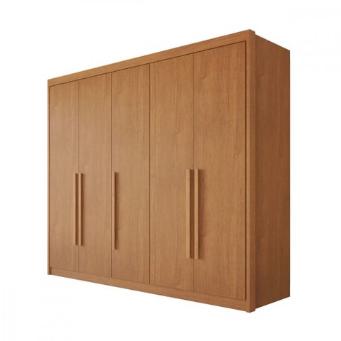 Guarda Roupa Casal 5 Portas 8 Gavetas Bari Conquista Cinamomo