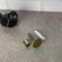 Ver imagem 2 de Cabide Gancho Pino de Metal 1,5cm Dourado Fixador de Espelhos Parede Duler