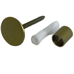 Cabide Gancho Pino de Metal 1,5cm Dourado Fixador de Espelhos Parede Duler - 1