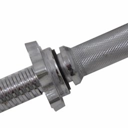 Par Barra Maciça Halteres Musculação Com Rosca Rápida 40 Cm - Prata - 2