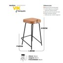 Ver imagem 4 de Kit 04 Banquetas Médias para Cozinha Vik Estofada Couríssimo Whisky - Abmaza