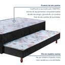 Ver imagem 4 de Bicama com Cama Auxiliar D28 em Madeira Maciça Lotus Preto