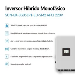 Inversor Hibrido 220v Deye 2mppt Monofasico 8kw Sun-8k-sg05lp1-eu-sm2 (220v) Wifi Afci - 2