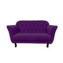 Ver imagem 4 de Kit Namoradeira + 1 Poltrona Decorativa Dália Veludo Roxo