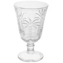 Ver imagem 1 de Taça para Água de Vidro Cristal Palm 240ml Lyor Decorada Palmeiras Servir Suco Água Aromatizada