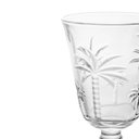 Ver imagem 3 de Taça para Água de Vidro Cristal Palm 240ml Lyor Decorada Palmeiras Servir Suco Água Aromatizada