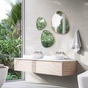 Ver imagem 7 de Trio Espelho Orgânico Decorativo Com Moldura De Couro Cor Dourada