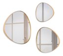 Ver imagem 4 de Trio Espelho Orgânico Decorativo Com Moldura De Couro Cor Dourada
