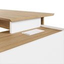 Ver imagem 7 de Mesa em L Diretor com Armário Lateral Caixa de Tomadas e 3 Gavetas 180cm Tampo Chanfrado Corporate m
