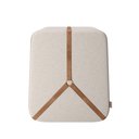 Ver imagem 4 de Puff Noble Fita de Couro:couro Nature/linho Bege