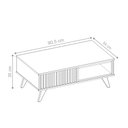 Ver imagem 2 de Mesa de Centro Lujan Off White / Freijó