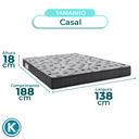 Ver imagem 5 de Cama + Box Cinza e Colchão Ortobom D33 Casal - Iso100 + Cabeceira