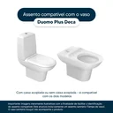 Ver imagem 4 de Tampa de Vaso Sanitario Duomo Plus Branco Gelo Para Bacia Deca