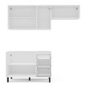 Ver imagem 3 de Cozinha Compacta 250075 3 Peças Amara Branco Azul Politorno Móveis