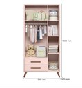 Ver imagem 2 de Jogo de Quarto Bebê Q Encanto Retrô Rosa Berço com Colchão - Móveis Leartam