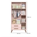 Ver imagem 2 de Jogo de Quarto Bebê Q Encanto Retrô Rosa Berço com Colchão - Móveis Leartam