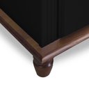 Ver imagem 4 de Mesa de Cabeceira 4 Gavetas Retrô Pés Bola Madeira Florença - Laca Preto/imbuia