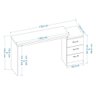 Mesa Gamer Escrivaninha para Computador Drx 5000 para Quarto - Preto - 7