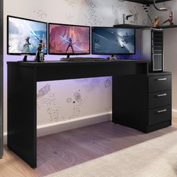 Mesa Gamer Escrivaninha para Computador Drx 5000 para Quarto - Preto - 2