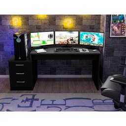 Mesa Gamer Escrivaninha para Computador Drx 5000 para Quarto - Preto - 5