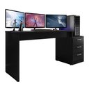 Ver imagem 1 de Mesa Gamer Escrivaninha para Computador Drx 5000 para Quarto - Preto