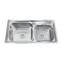 Ver imagem 3 de Kit Cuba Dupla Pia Cozinha Gourmet Luxo com Acessórios e Torneira Monocomando Aço Inox Brinovar