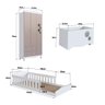 Cama Infantil com Guarda Roupa 3 Portas e Caixa Organizadora Cor:branco com Cinnamon - 3