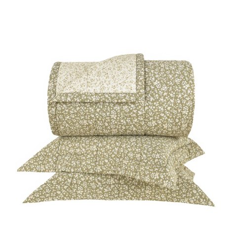 Kit Colcha Queen Size Bud Vision Sage 3 Peças 270 Fios Cetim 100% Algodão Buddemeyer