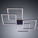 Ver imagem 3 de Plafon Arandela 4 Alumínio Luz pra Baixo 96w Quadrado 73x73cm Bivolt:preto - Luz Branca Fria 6000k/1