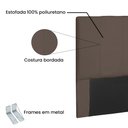 Ver imagem 3 de Cabeceira Estofada Cama Box Casal Ravenna 140cm Suede Caramelo - Desk Design