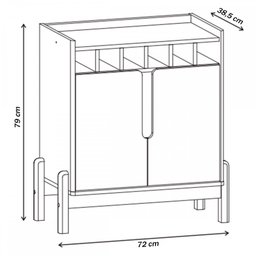 Bar Liz 2 Portas Branco/cedro - Casa D - 4