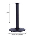 Ver imagem 5 de Mesa de Jantar Redonda 70 Cm Tampo Evora em Mdp Base Zeta