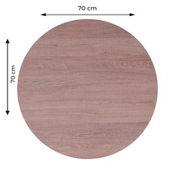 Mesa de Jantar Redonda 70 cm Tampo Evora em MDP Base Zeta - 4