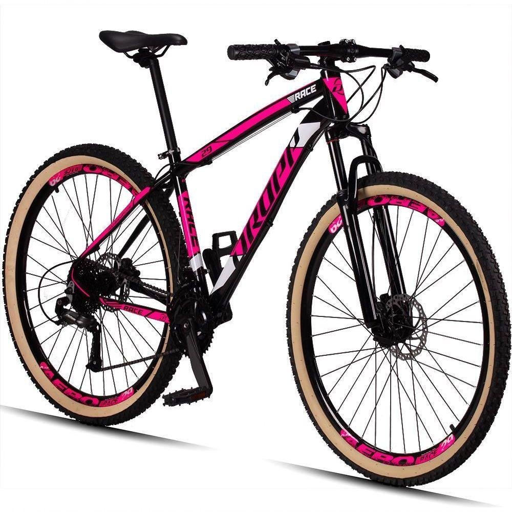 Bicicleta 29 Dropp Race Câmbios Shimano Preto+Rosa - 6