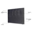 Ver imagem 3 de Cabeceira Estofada Box Casal Fiorella 140cm Suede Cinza