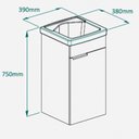 Ver imagem 4 de Tanque com Gabinete para Lavanderia com Pia 7l 38x39cm Branco Celite