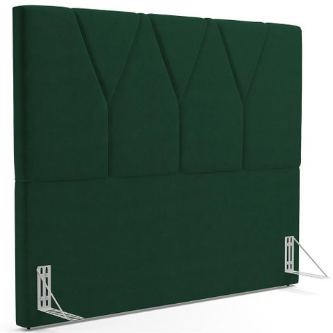 Cabeceira Cama Box Casal Queen 160 Cm Suede Verde Musgo