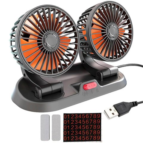 Ventilador Duplo Mesa Usb Escritorio Escrivaninha Carro Home Office Estudos Verao Calor Sol Dias que