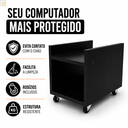 Ver imagem 2 de Suporte para Cpu e Nobreak em MDF Organizador Gabinete Gamer - Preto