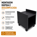 Ver imagem 5 de Suporte para Cpu e Nobreak em MDF Organizador Gabinete Gamer - Preto
