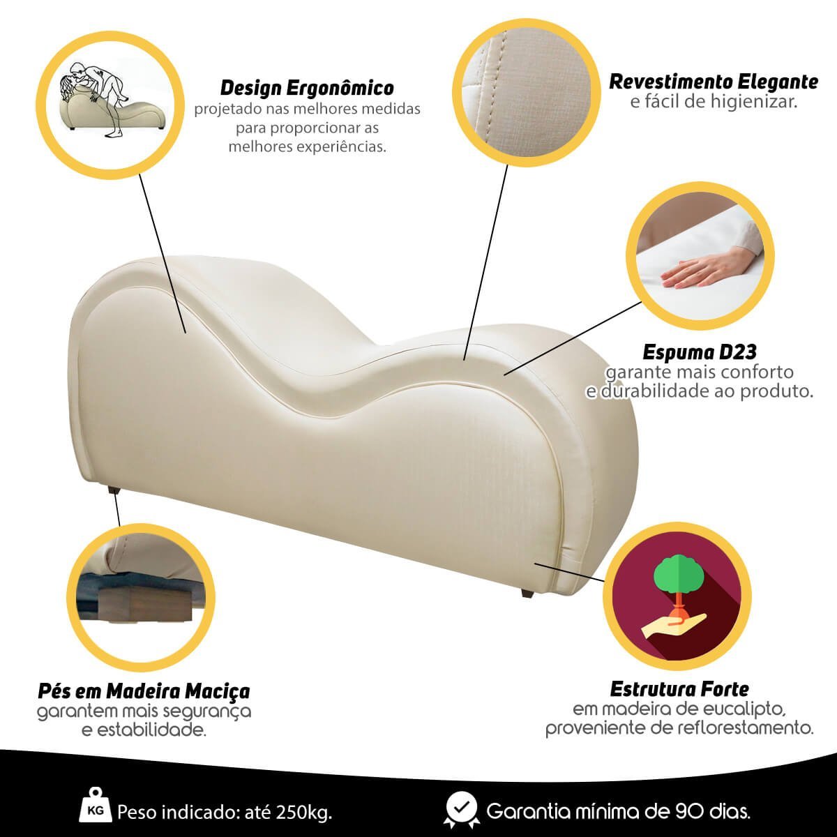 Cadeira Poltrona Tantra Luxo Facto Bege Exótica Sofa Store - 6