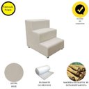Ver imagem 4 de Escada Escadinha Pet Cachorro 3 Degraus Rampa Suede Premium:bege