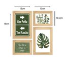 Ver imagem 5 de Kit 4 Quadros para Decoração Folhas Plantas Frases Sala Cozinha