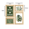 Kit 4 Quadros para Decoração Folhas Plantas Frases Sala Cozinha - 5
