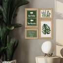 Ver imagem 3 de Kit 4 Quadros para Decoração Folhas Plantas Frases Sala Cozinha