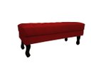 Ver imagem 3 de Recamier Baú Luis Xv Capitonê Retrô 120 cm Suede Vermelho Ms Decor