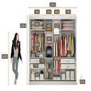 Ver imagem 4 de Guarda Roupa Diamond 3 Portas 4 Gavetas 1 Espelho Cor:branco